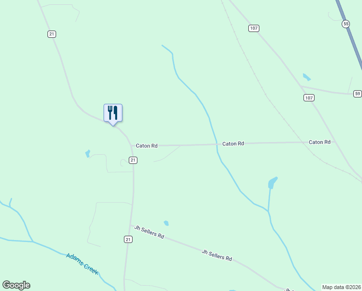 map of restaurants, bars, coffee shops, grocery stores, and more near 7301 Caton Road in Red Level