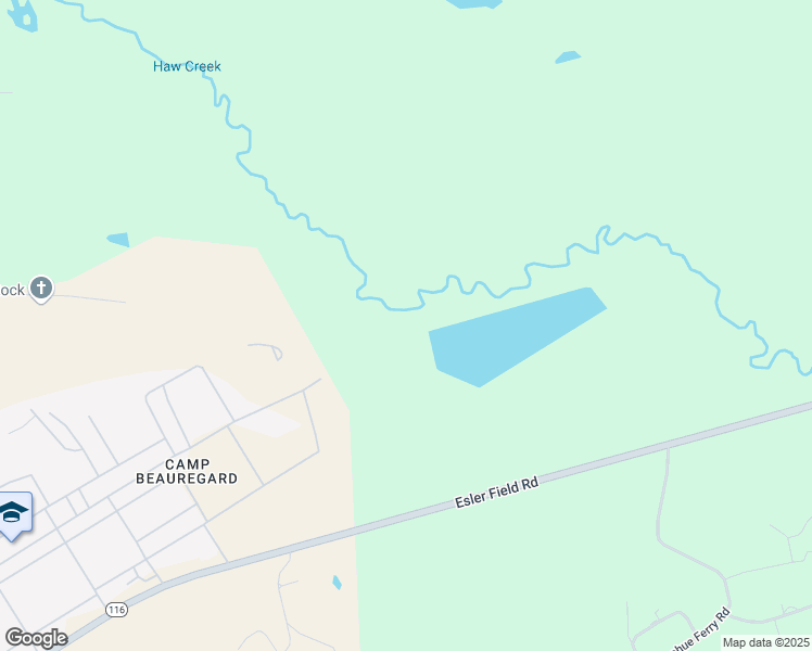 map of restaurants, bars, coffee shops, grocery stores, and more near F Street in Pineville