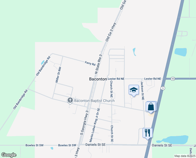 map of restaurants, bars, coffee shops, grocery stores, and more near in Baconton