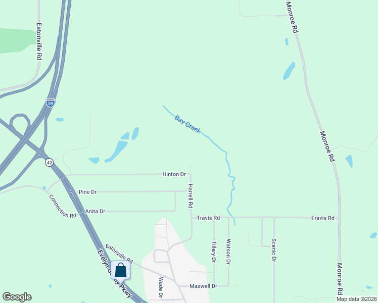 map of restaurants, bars, coffee shops, grocery stores, and more near 49 Harrell Road in Hattiesburg