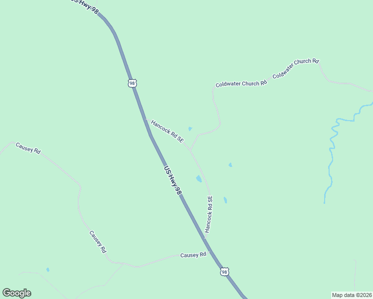 map of restaurants, bars, coffee shops, grocery stores, and more near 2610 Coldwater Church Road in Meadville