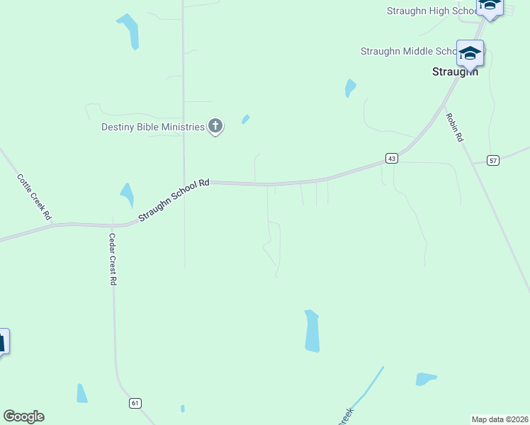 map of restaurants, bars, coffee shops, grocery stores, and more near 28338 Straughn School Road in Andalusia