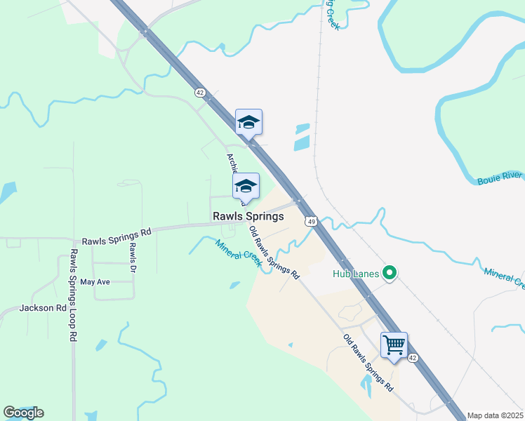 map of restaurants, bars, coffee shops, grocery stores, and more near 10 Archie Smith Road in Hattiesburg