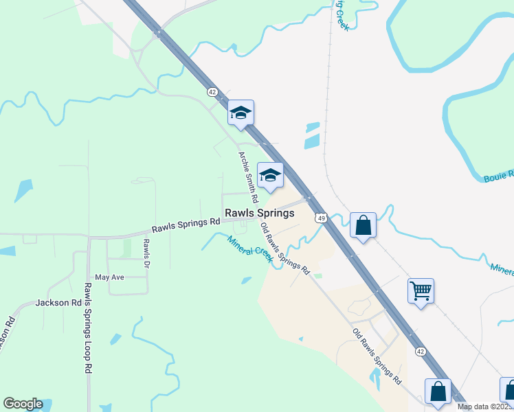 map of restaurants, bars, coffee shops, grocery stores, and more near 10 Archie Smith Road in Hattiesburg