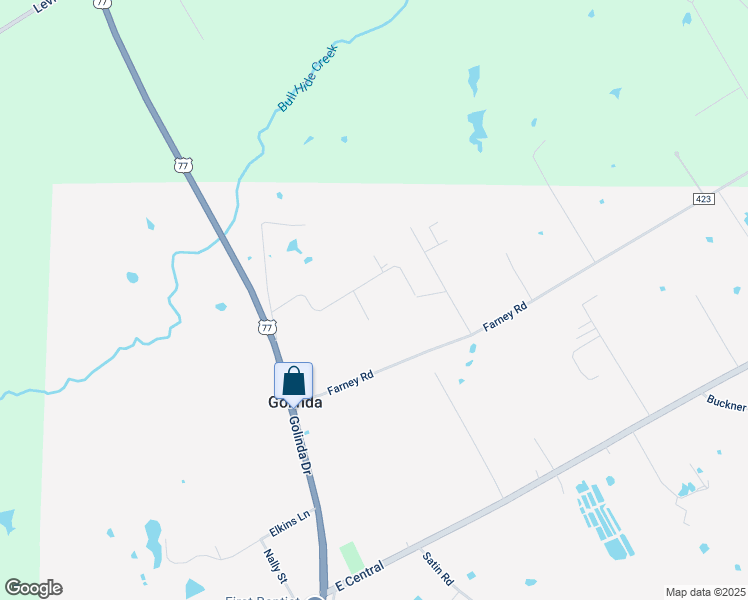 map of restaurants, bars, coffee shops, grocery stores, and more near 123 Park Ln in Lorena