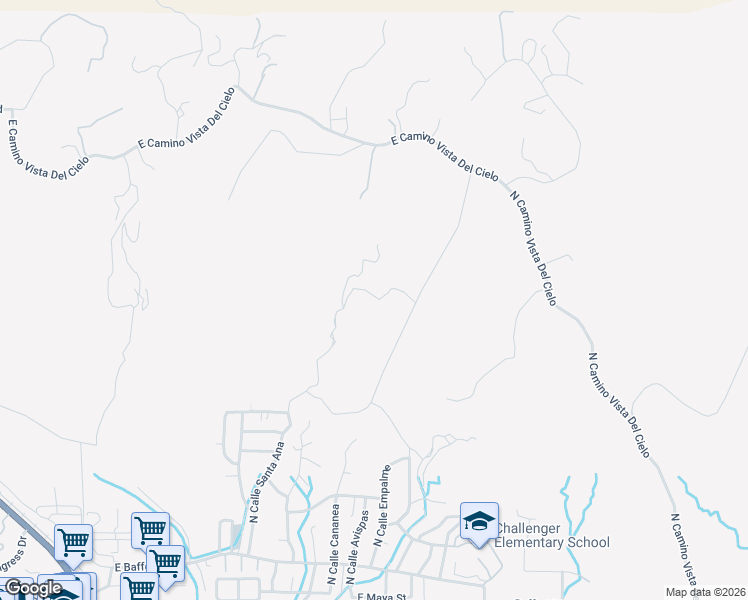 map of restaurants, bars, coffee shops, grocery stores, and more near 2737 North Cinco Millas Road in Nogales