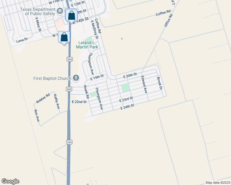 map of restaurants, bars, coffee shops, grocery stores, and more near 405 East 22nd Street in Crane