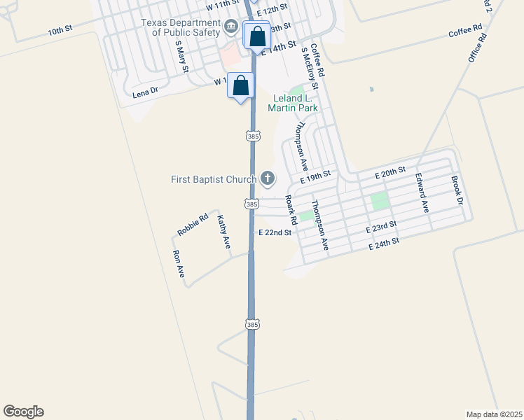 map of restaurants, bars, coffee shops, grocery stores, and more near 101 East 21st Street in Crane