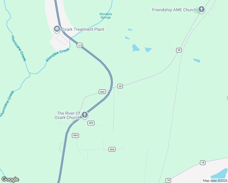 map of restaurants, bars, coffee shops, grocery stores, and more near Highway 123 in Ozark