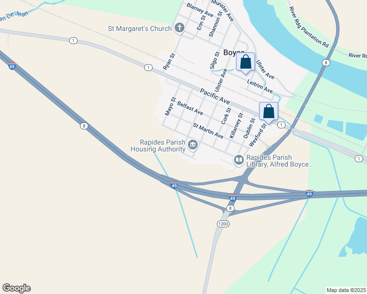 map of restaurants, bars, coffee shops, grocery stores, and more near 119 Boyce Gardens Road in Boyce