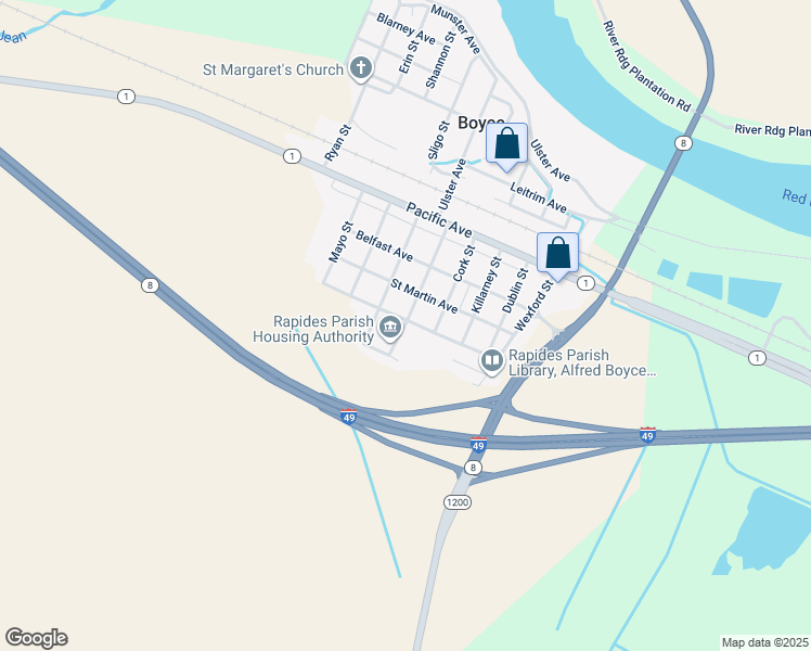 map of restaurants, bars, coffee shops, grocery stores, and more near 8 Boyce Gardens Road in Boyce
