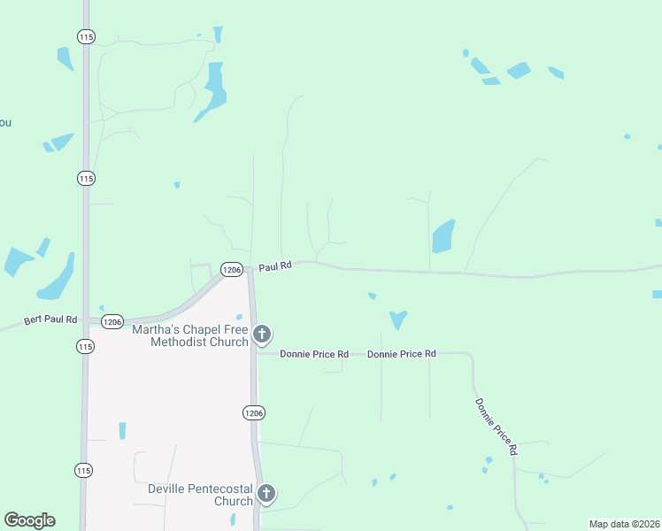 map of restaurants, bars, coffee shops, grocery stores, and more near 55 Paul Road in Deville