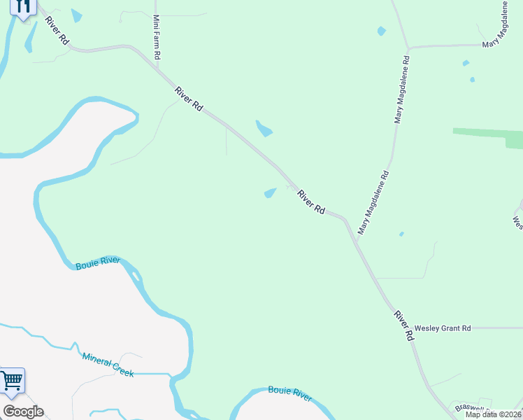 map of restaurants, bars, coffee shops, grocery stores, and more near 605 River Road in Hattiesburg