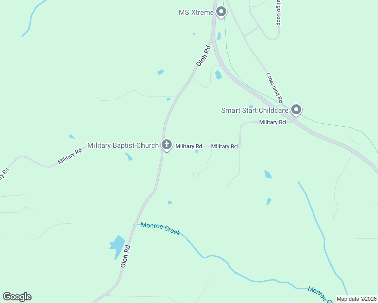 map of restaurants, bars, coffee shops, grocery stores, and more near 407 Military Road in Sumrall