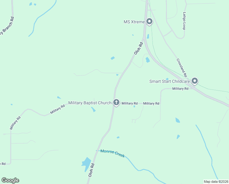 map of restaurants, bars, coffee shops, grocery stores, and more near 1512-1564 Oloh Road in Sumrall