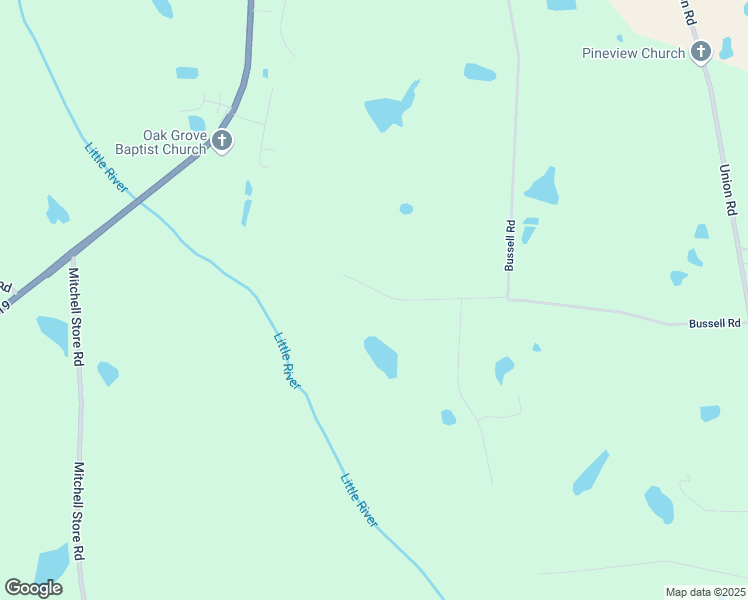 map of restaurants, bars, coffee shops, grocery stores, and more near 65 Riverview Way in Tifton