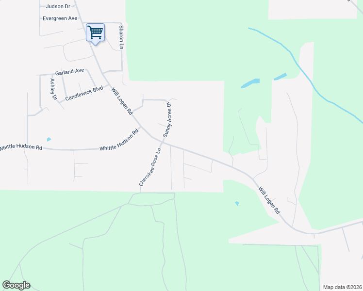 map of restaurants, bars, coffee shops, grocery stores, and more near 2172 Logan Road in Ozark