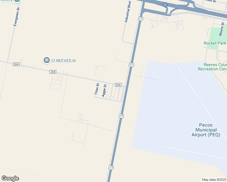 map of restaurants, bars, coffee shops, grocery stores, and more near 16-18 Co Road 204 in Pecos