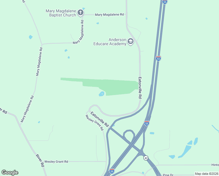 map of restaurants, bars, coffee shops, grocery stores, and more near 331 Eatonville Road in Hattiesburg