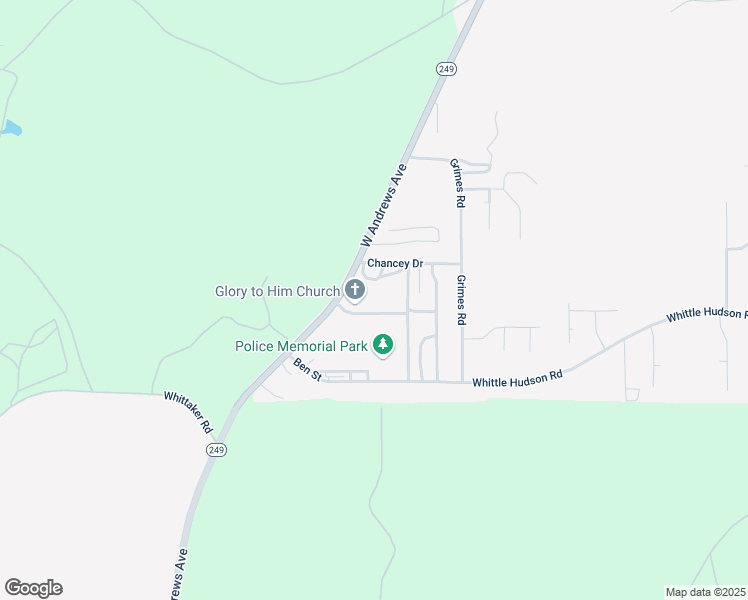 map of restaurants, bars, coffee shops, grocery stores, and more near 46 Chancey Drive in Ozark