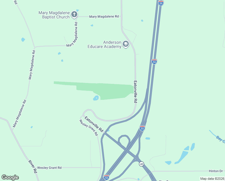map of restaurants, bars, coffee shops, grocery stores, and more near 331 Eatonville Road in Hattiesburg