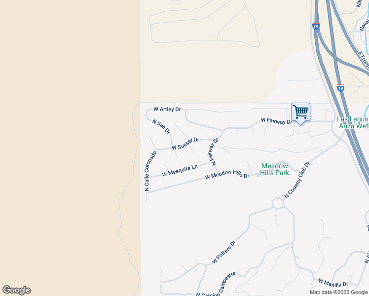map of restaurants, bars, coffee shops, grocery stores, and more near 1809 West Sunset Drive in Nogales