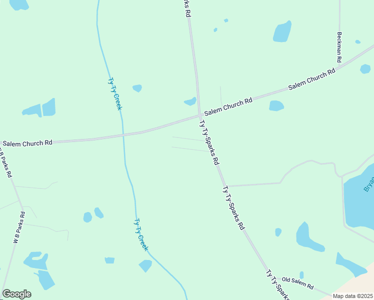 map of restaurants, bars, coffee shops, grocery stores, and more near 1526 Ty Ty-Sparks Road in Tifton