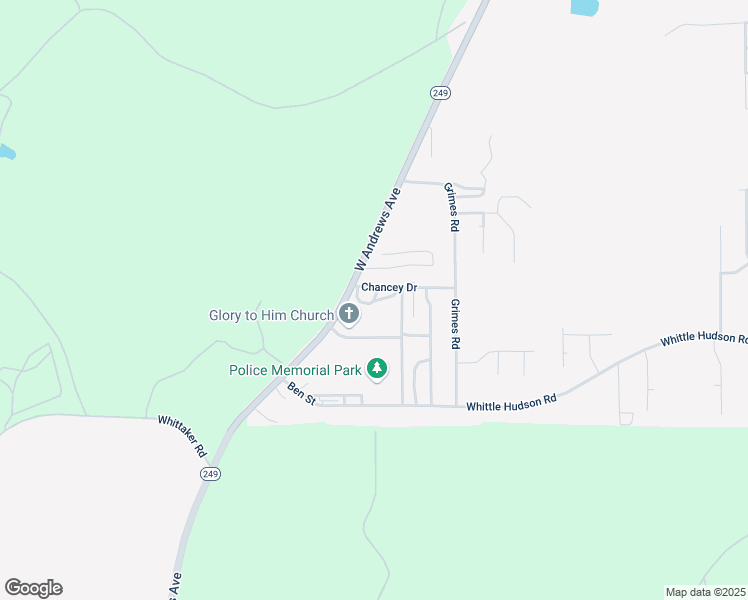 map of restaurants, bars, coffee shops, grocery stores, and more near 46-74 Chancey Drive in Ozark