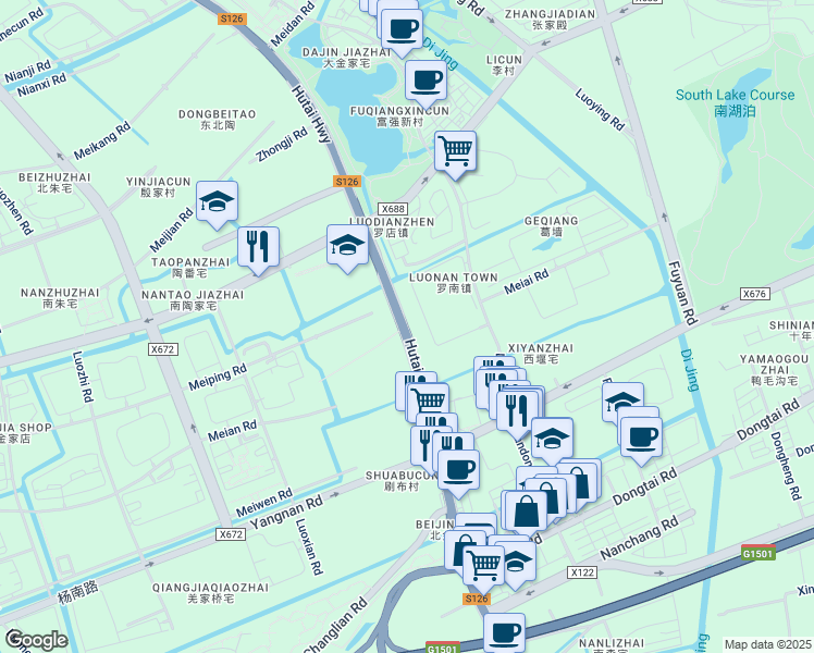 map of restaurants, bars, coffee shops, grocery stores, and more near in 