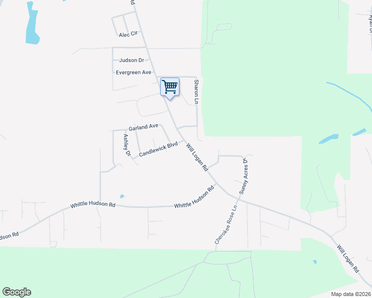 map of restaurants, bars, coffee shops, grocery stores, and more near 1710 Logan Road in Ozark