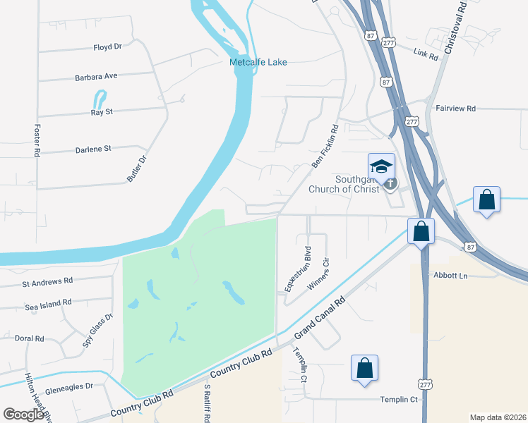 map of restaurants, bars, coffee shops, grocery stores, and more near 1670 La Villa Circle North in San Angelo