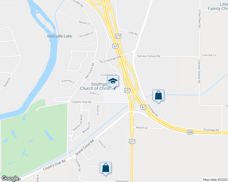 map of restaurants, bars, coffee shops, grocery stores, and more near 528 Country Club Road in San Angelo