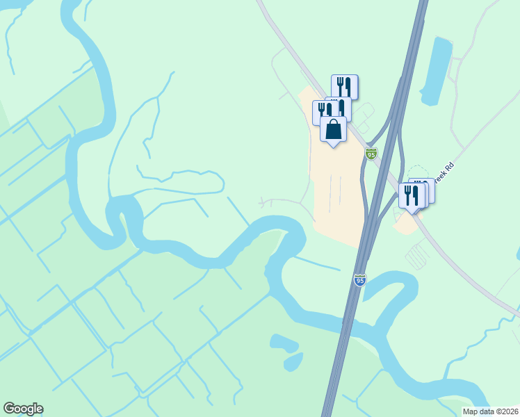 map of restaurants, bars, coffee shops, grocery stores, and more near 1027 River Drive Southwest in Darien