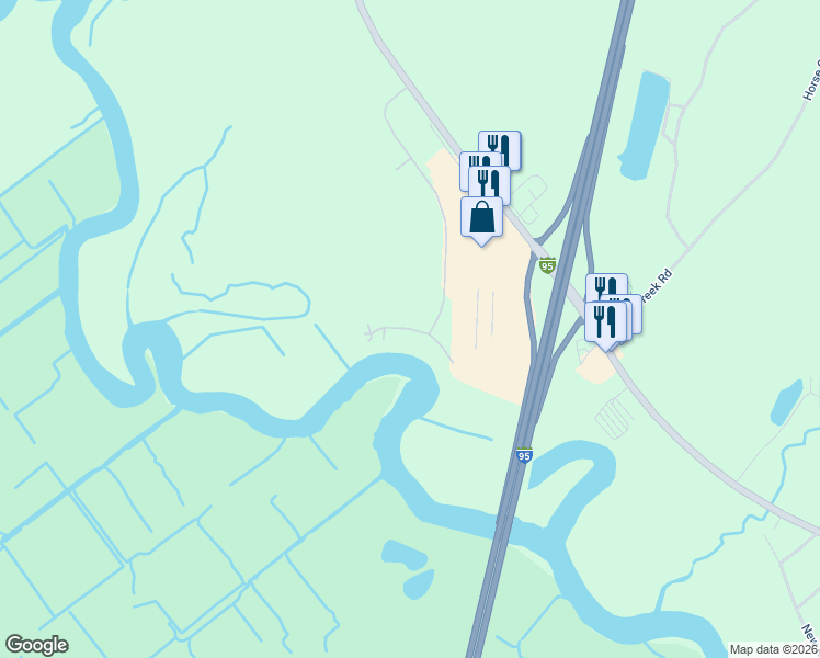 map of restaurants, bars, coffee shops, grocery stores, and more near 1050 River Drive Southwest in Darien