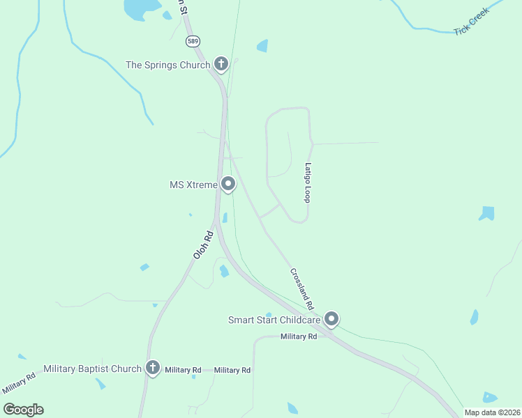 map of restaurants, bars, coffee shops, grocery stores, and more near 106 Crossland Road in Sumrall