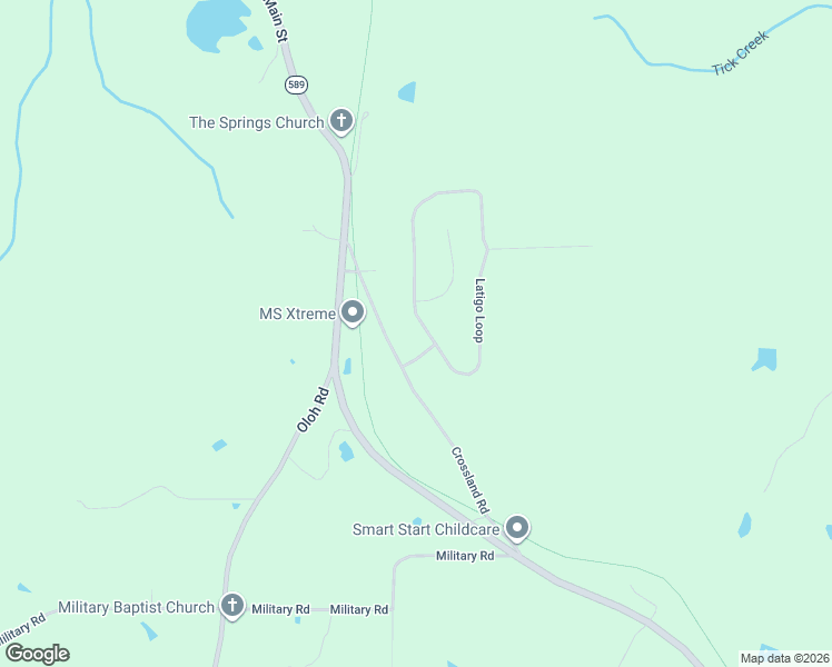 map of restaurants, bars, coffee shops, grocery stores, and more near 106 Crossland Road in Sumrall