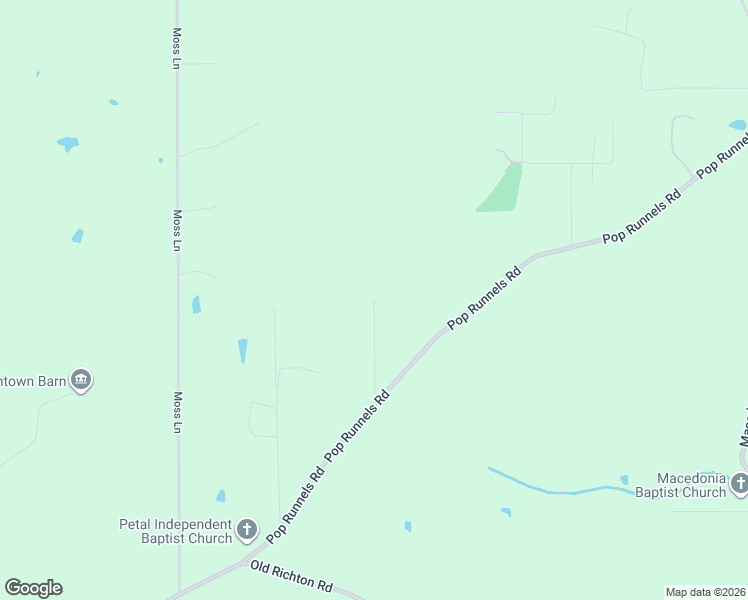 map of restaurants, bars, coffee shops, grocery stores, and more near 99 J Runnels Road in Petal