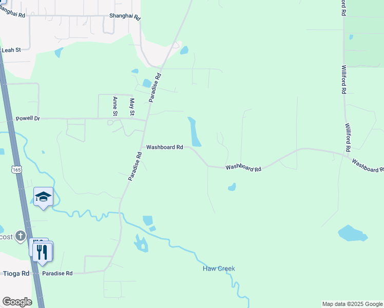 map of restaurants, bars, coffee shops, grocery stores, and more near 50 Washboard Road in Ball