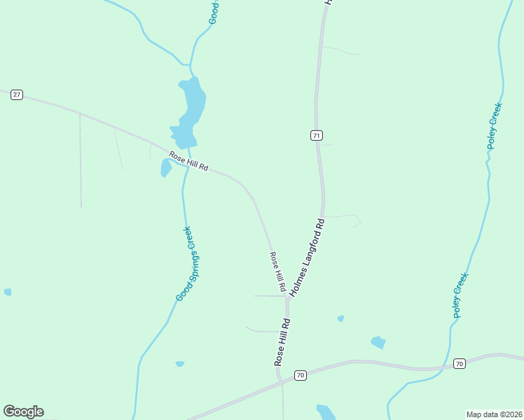 map of restaurants, bars, coffee shops, grocery stores, and more near Rose Hill Road in Opp