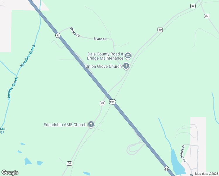 map of restaurants, bars, coffee shops, grocery stores, and more near 6066 U.S. 231 in Ozark