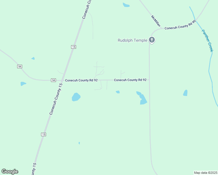 map of restaurants, bars, coffee shops, grocery stores, and more near 265 Conecuh County 92 in Castleberry