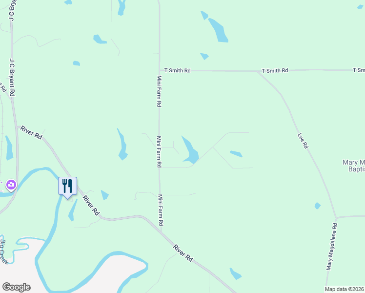 map of restaurants, bars, coffee shops, grocery stores, and more near 18 Lake Road in Hattiesburg