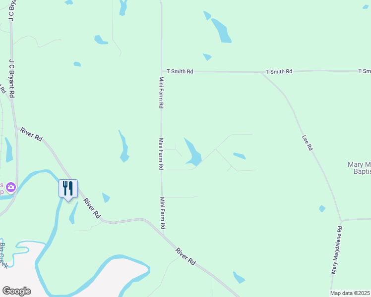 map of restaurants, bars, coffee shops, grocery stores, and more near 18 Lake Road in Hattiesburg