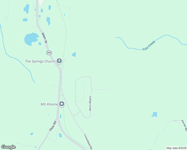 map of restaurants, bars, coffee shops, grocery stores, and more near 62 Latigo Loop in Sumrall