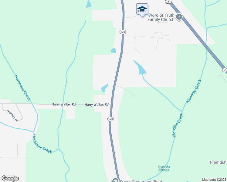 map of restaurants, bars, coffee shops, grocery stores, and more near 2055 Alabama 123 in Ozark