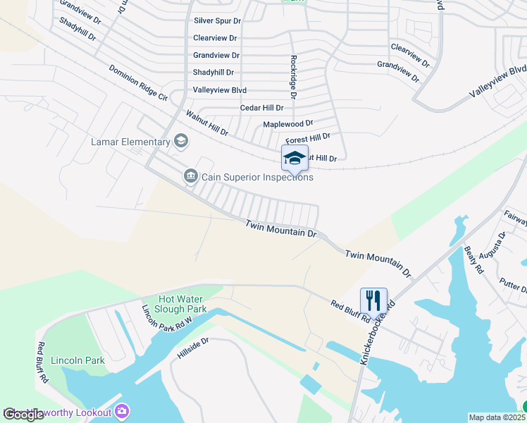map of restaurants, bars, coffee shops, grocery stores, and more near 6013 Rita Blanca Street in San Angelo