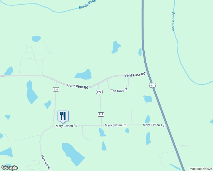 map of restaurants, bars, coffee shops, grocery stores, and more near 321 The Oaks Circle in Pearson