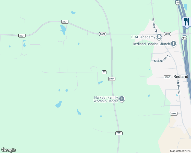 map of restaurants, bars, coffee shops, grocery stores, and more near 211 County Barn Road in Lufkin