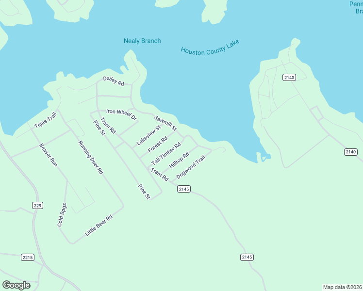 map of restaurants, bars, coffee shops, grocery stores, and more near 166 Tall Timber in Crockett