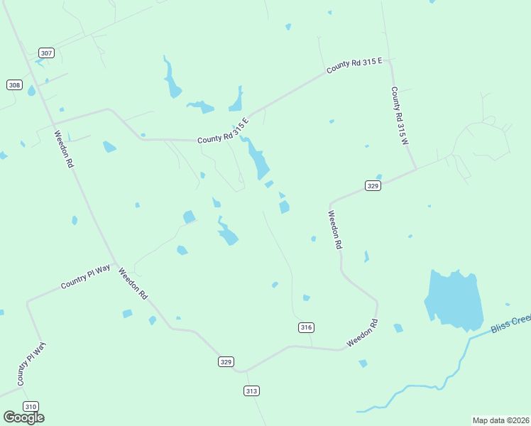 map of restaurants, bars, coffee shops, grocery stores, and more near 9734 County Road 316 in Buffalo
